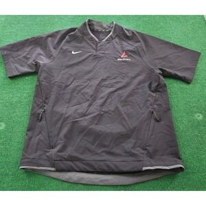 Nike BSN Sports Pullover Quarter‎ Zip Jacket Black Short Sleeve Athletic
